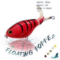 KoKossi 1Pcs 17G75MM ลอยเหยื่อประดิษฐ์ Minnow เหยื่อตกปลา3D ตา Popper Hard เหยื่อ Bass Pike ตกปลากีฬาเครื่องมือ