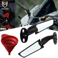 For Honda CBF190R CBR250R CBR250RR CBR300R CBR500R CBR600R CBR600RR CBR600F4i Motos Engine Oil Funnel Adjustable Rearview Mirror