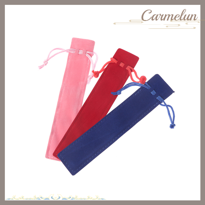 carmelun-5ชิ้นกล่องดินสอ-lap-kecil-เชือกกำมะหยี่กระเป๋าใส่ปากกาสำหรับการจัดเก็บหนึ่งปากกา