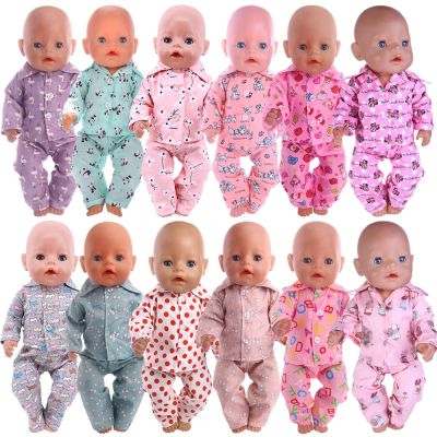 Doll Clothes Dsiney Cartoon Pajamas Nightgowns Fit 18 Inch American of Girl`s amp;43Cm Baby New Reborn Doll Zaps Our Generation Toy