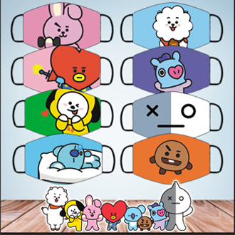 bt21 face mask reusable