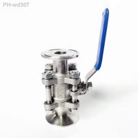 ﹍❀﹉ Fit DN15/DN20/DN25/DN32/DN40/DN50 Pipe x 1.5 2 3 4 Tri Clamp Full Port 3-PC Ball Valve SUS304 Stainless Steel Homebrew Beer