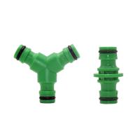 16mm 3-Way Quick Connectors Y 2-Way Nipple Connector Garden Hose Splitter 5/8 Inch Fittings 5 Pcs Watering Systems Garden Hoses