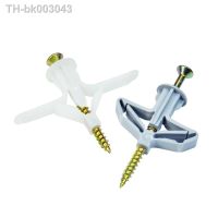 ●✑❈ 20pcs Plastic Toggle anchor With m4 screw Curtain Gypsum Board hollow wall pipe plug aircraft expansion anchor bolt Accessories