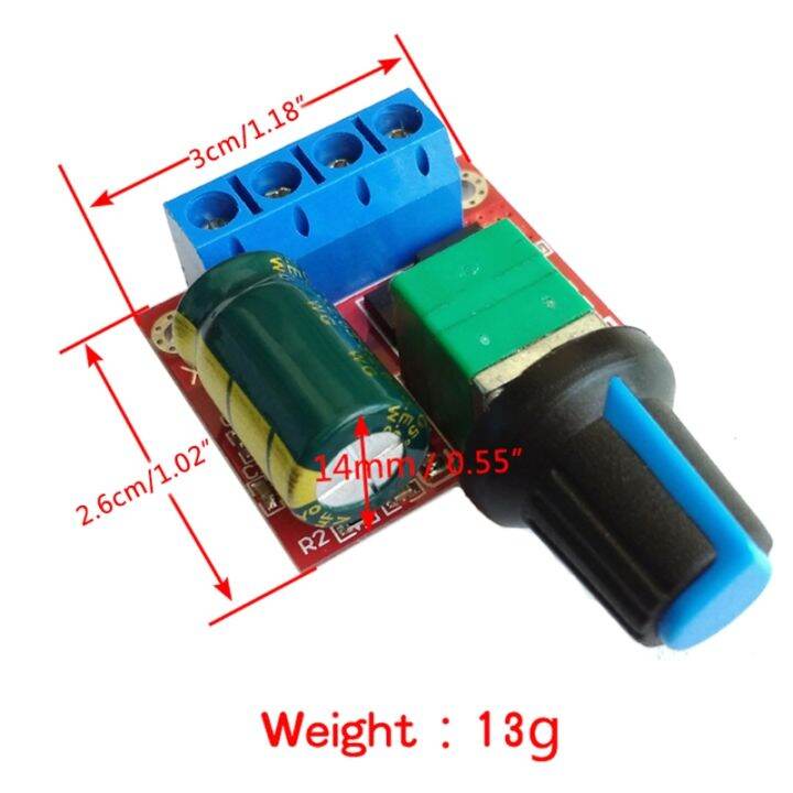 sale-mini-จอ-dc-ตัวควบคุมความเร็ว-pwm-4-5v-35v-speed-control-สวิตช์หรี่ไฟ-led-5a