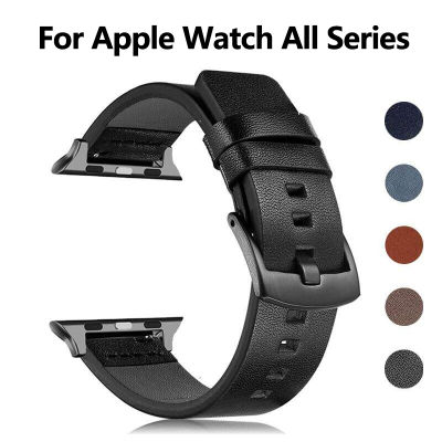สายหนังแท้สำหรับนาฬิกา Apple อัลตร้า49มม. 41มม. 45มม. 38 40 42 44ม. สายรัดนาฬิกากีฬาสำหรับ I Watch Ultra 8 7 6 SE 5 4 3