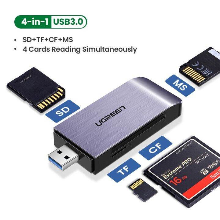 UGREEN USB 3 0 Card Reader SD Micro SD TF CF MS Compact Flash Smart Memory Card Adapter For