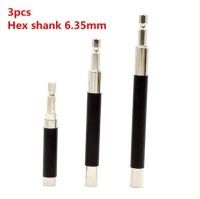 3pcs 80-120-140mm Telescopic Connecting Adapter Hexagonal Screw Handle Joint Sleeve Extension Connected Shank Rod Handtool parts Accessories