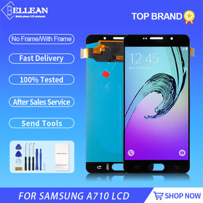 Catteny A7 2016หน้าจอสำหรับ Samsung Galaxy A710 LCD Touch Screen Digitizer A7100 A710M A710F ASSEMBLY จัดส่งฟรี