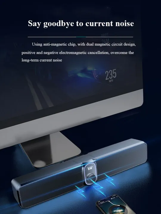 2022new 3D Surround Soundbar Bluetooth 5.0 Speaker Wired Computer