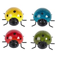 EETOSMA DIY 1/4Pcs Craft Outdoor Wall Art Garden Fence Decoration Home Decoration Micro Landscape Insect Model Ladybugs Miniatures