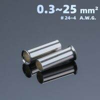 ☇¤▣ EN0508 EN7508 1008 Non Insulated Cord End Terminal Block Naked Wire Joint Sleeve Cold Press Bootlace Ferrule Crimp Pin Connector