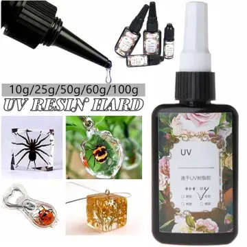 UV Cure Resin | Hard Type Sunlight Curing Resin | Ultraviolet Cured Resin |  Solar Activated Resin | Kawaii Resin Crafts (25g / Transparent Clear /