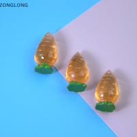 ?ZONGLONG? จี้เครื่องประดับรูปแครอทจำลองเรืองแสง5ชิ้นทำมือด้วยยางเรซินสร้อยคอสร้อยข้อมือผลไม้