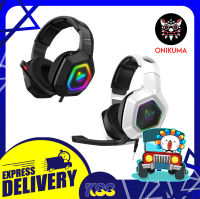 หูฟังเกมส์มิ่ง PC หูฟังเกมส์มิ่งมือถือ หูฟัง ONIKUMA K10 Black/White Gaming Headset Jack 3.5mm รับประกันสินค้า 2 ปี