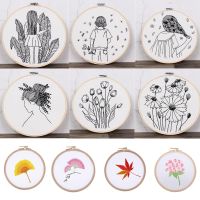 Sketch Simple Embroidery Kit Handmade DIY Fabric Novice European Embroidery Kit Home Decoration