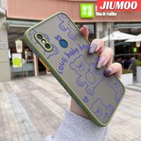 เคส JIUMOO สำหรับ Xiaomi Redmi 8 8A 8A Pro,เคสร่างการ์ตูนหมีน้อยบางด้านข้างดีไซน์ใหม่มีน้ำค้างแข็งโปร่งใสกันกระแทกเคสมือถือแข็งปลอกซิลิโคนคลุมทั้งหมดเคสป้องกันกล้องนุ่ม