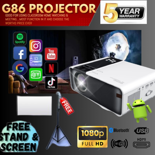Lumos G86 Projector 6000 lumens FULL HD 1080P Android Mini Projector