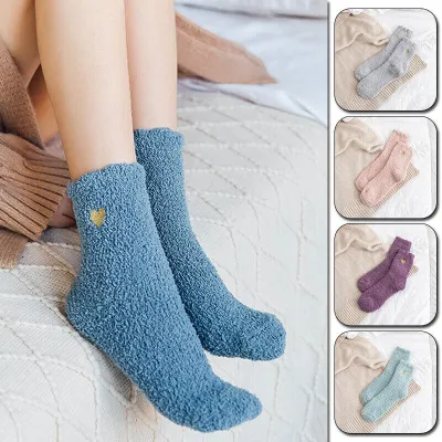 Autumn And Winter Socks Https:www.forever21.comusshopcatalogproductf21accessoriessocks-tights2000410687 Cozy Fleece Socks Soft And Cuddly Legwear Half-velvet Sleep Socks Thick And Warm Socks Womens Mid-tube Hosiery