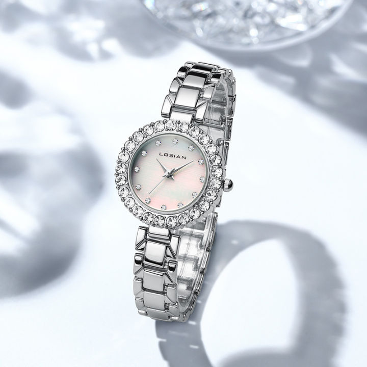 นาฬิกาข้อมือพรีเมี่ยมกันน้ำหน้าปัดเพชรแฟชั่นนาฬิกาผู้หญิง