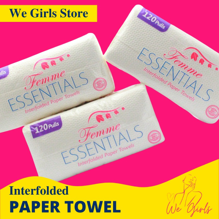 Pack of 3 - FEMME Essentials Interfolded Paper Towels | Lazada PH