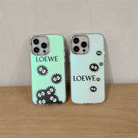 เคสโทรศัพท์สลายเลเซอร์เคลือบอิเล็คโทรเพลทสำหรับ IPhone 11 12 13 14 Pro เคสฝาหลังสุดสร้างสรรค์ลายลูกบอลถ่านหินสีดำแฟชั่นเคสโทรศัพท์กันกระแทก