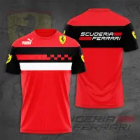 (in stock) Scuderia ferrari2023 3D T-shirt (free nick name and logo)