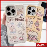 Mowin - เข้ากันได้สำหรับ เคสไอโฟน เคสไอโฟน11 เคส iphone 11 เป็นมิตรกับสิ่งแวดล้อมเคสย่อยสลายได้นุ่มกันกระแทกป้องกันน่ารักกินขนมปังเค้กหมีเข้ากันได้กับ iPhone 13 Pro max 12 Pro Max 11 XS XR 7 8Plus