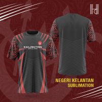 （Contact customer service for customization）jersey collection t- negeri kelantan unisex dryfit sublimation (hot item) shirt（Stock available in sizes for adults and children）