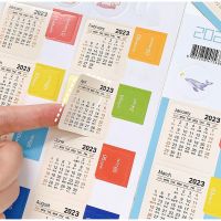 【LZ】 2 Sheets 2023 2024 Calendar Stickers Year Monthly Calendar Index Page Stickers Bookmark Notebook Agenda Notes Planner Label Tags