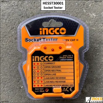 INGCO UK PLUG SOCKET TESTER HESST30001, Electrical & Electronic Tester