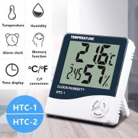 +【‘ LCD Electronic Digital Temperature Humidity Meter Thermometer Hygrometer Indoor Outdoor Weather Station Clock HTC-1 HTC-2