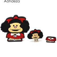 USB การ์ตูน Mafalda น่ารัก2.0แฟลชไดร์ฟไดร์ฟปากกา128GB 4GB 8GB 16GB Pendrive 32GB แฟลชไดรฟ์64GB