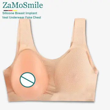 2340 Soft and Comfortable Bra for Mastectomy Anti Sagging Chest with  Pockets for Silicone Breasts for Breast Cancer Women