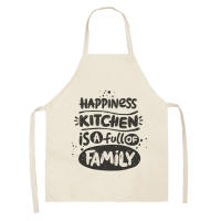 Alphabet Kitchen Apron Womens Cotton and Linen Bib Household Cleaning Apron Household Cooking Apron Mens Childrens Apron