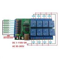 【cw】 12V 24V 8ch Optically Isolated IN USB Relay Module UART RS232 Serial Port Board Digital collector 1