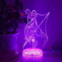 Genshin impact 3d led lamp bedroom manga night lights anime figure Acrylic portrait room decor lampara de noche dormitorio luce