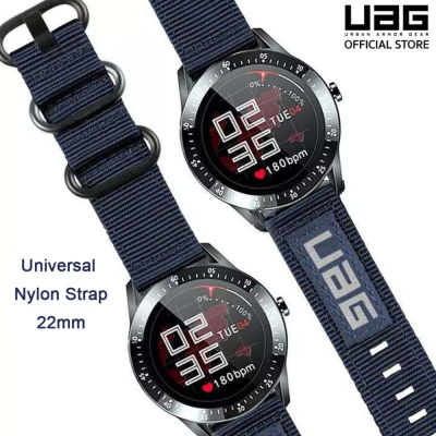 UAG สายนาฬิกาไนลอน22มม.,สำหรับ Samsung Watch 3 45มม. Galaxy Watch 46มม. สายกีฬา Samsung Gear S3 Frontier/Classic สำหรับ Huawei Watch GT 2 46มม./2e สำหรับ Amazfit GTR 47มม.