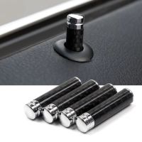 、‘】【’ Car Accessories For BMW E46 E52 E53 E60 E90 F10 F30 X1 X3 X5 X6 4Pcs Carbonbolt Door Lock Stick Pin Cap Case Decoration