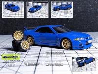 【CC】 SpeedCG 1:64 Diameter 10mm Wheels with Rubber Tire Type C Detail-up Parts Car Hotwheels Minigt