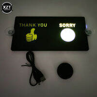 Car Sticker Remote Control LED Luminous Suction Cup Body Sticker to Prevent Road Rage Car Accessories with Thank you Sorry Sign