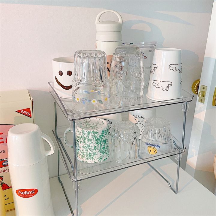 nordic-acrylic-transparent-storage-rack-for-jewelry-cosmetics-ornaments-foldable-stackable-kitchen-cup-mug-glass-organizer-shelf