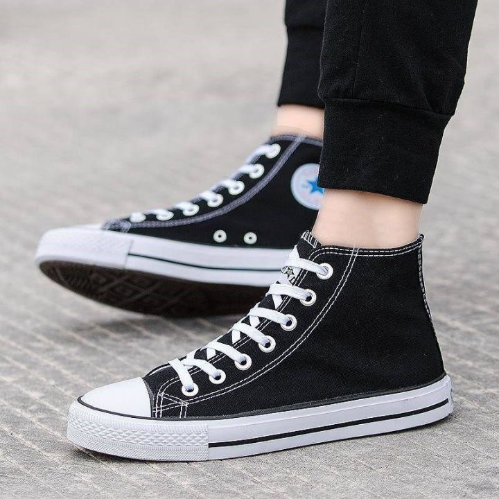 รองเท้าผ้าใบหุ้มข้อ-converse-all-star-classic-ผ้าใบแฟชั่นสไตล์เกาหลี-ใส่สบาย-ทนทาน-กระชับเท้า-สำหรับทุกโอกาส-ใส่ไปเรียน-ใส่ไปเที่ยว