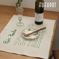 FUFUDOT ผ้าปูโต๊ะ Pain Perdu ผ้ารองจาน ผ้าปูโต๊ะฝรั่งเศส ผ้ารองจานฝรั่งเศส ผ้าเช็ดจาน พร็อพถ่ายภาพ