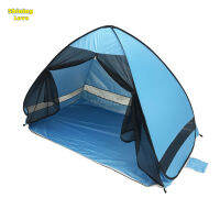 ShiningLove Pop Up Light Weight Tents UV50+ SPF Sun Protection Ultralight Water Proof Family Camping Tent With Storage Bag
