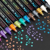 12/24/36Colors Acrylic Paint Marker Pens Extra Fine And Dots Tip For Rock Painting Mug Ceramic Glass Wood Fabric Canvas Metal