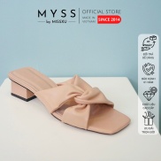 Giày guốc nữ nơ vặn xoắn cao 3cm thời trang MYSS - SU60