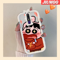 เคส JIUMOO สำหรับ OPPO F11 A9 A9X 2019เคสการ์ตูนนำโชคดินสอสีชินชานแผ่นหนังสัตว์ประหลาดน้อยน่ารักสีสันสดใสนิ่มสำหรับเลนส์กันกระแทกแบบใสเคสมือถือเรียบง่ายฝาครอบป้องกันซิลิโคนความคิดสร้างสรรค์โปร่งใส