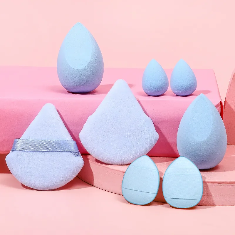 8Pcs Makeup Sponge Set Mini Finger Puff Triangle Powder Puff Soft