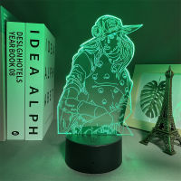 3d Light Anime JoJo Bizarre Adventure Gyro Zeppeli for Bedroom Decor Light Birthday Gift for Him Jojo Led Lamp Manga